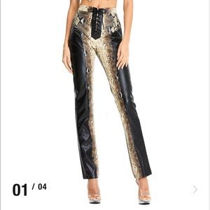 I AM GIA SNAKESKIN PENELOPE PANT (NWT)
